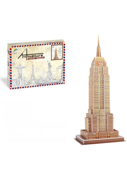 Bo Diamond Empire State Building Bulmaca 3d Model Kağıt Diy Üç Boyutlu Bulmaca (Yurt Dışından)