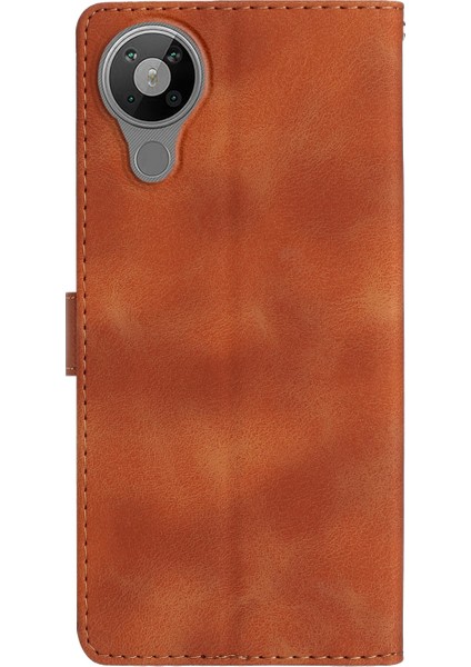 Hongshou-Nokia 5.3 Için Çiçek Kabartmalı Pu Kılıf (Yurt Dışından) modelleri