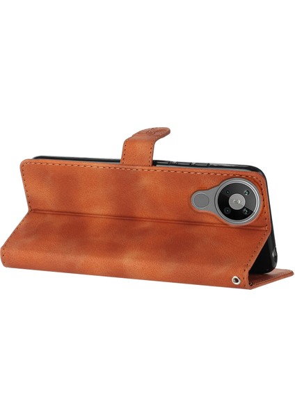 Hongshou-Nokia 5.3 Için Çiçek Kabartmalı Pu Kılıf (Yurt Dışından) indirimleri