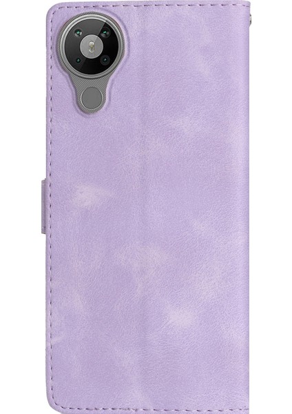 Hongshou-Nokia 5.3 Için Çiçek Kabartmalı Pu Kılıf (Yurt Dışından) modelleri