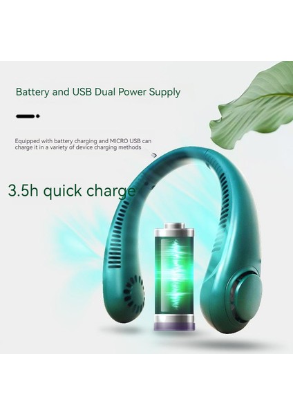 Boyuna Asılı Fan, Taşınabilir, Katlanabilir Usb Şarjı (Yurt Dışından)