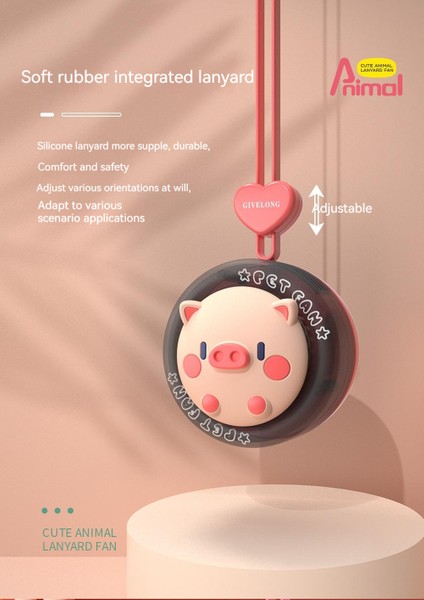 Usb Şarjlı Taşınabilir Küçük Asılı Boyun Kanatsız Elektrikli Fan (Yurt Dışından)
