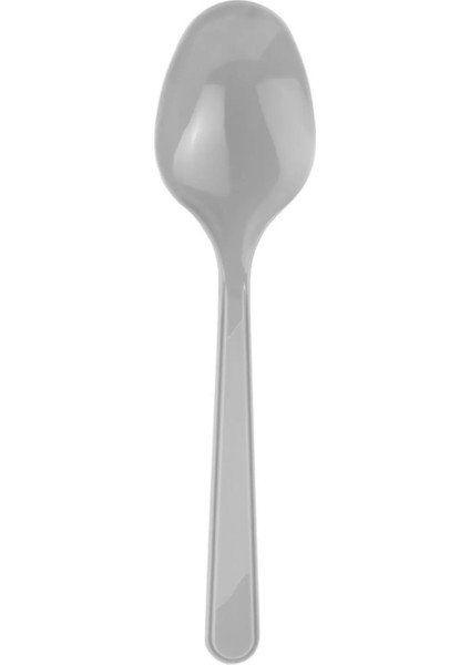 Plastik Kaşık Gümüş Kaşık 25 Adet Kullan At Kaşık