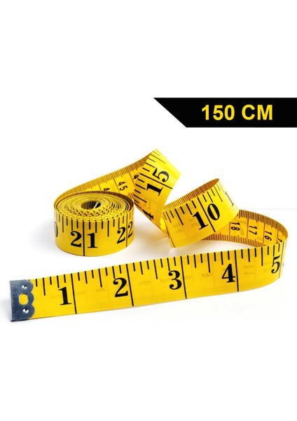 Klasik Tip Mezura Metre Tekstil Çift Taraflı 150CM