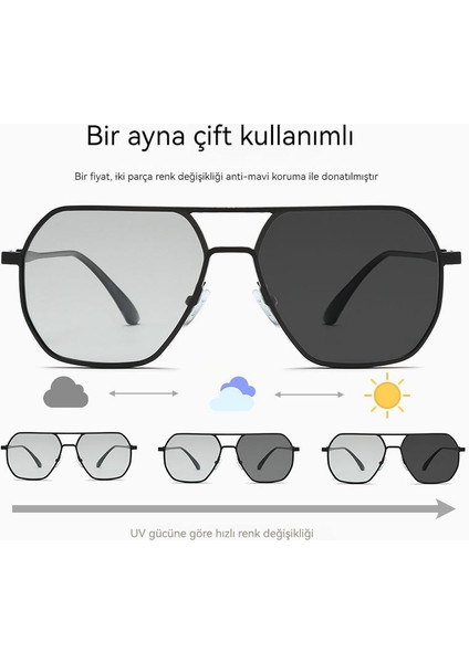 Erkek Metal Çerçeveli Polarize Renk Değiştiren Güneş Gözlüğü Anti-Ultraviyole (Yurt Dışından) fiyatları