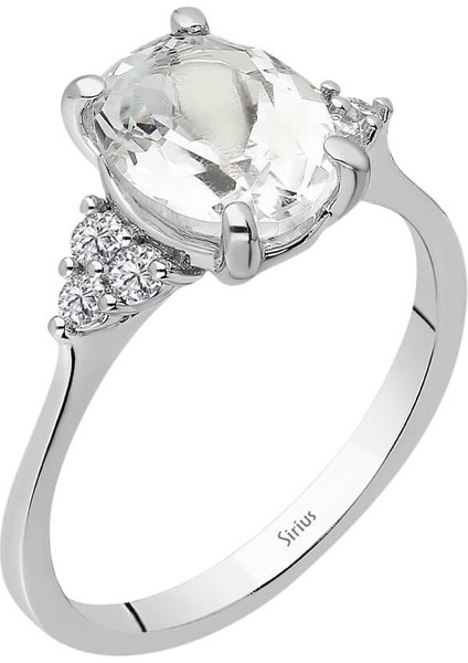 Pırlanta ve Beyaz Topaz Glasera Yüzük 0423R0191