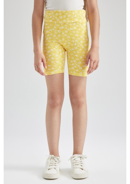 Kız Çocuk Çiçekli Biker Tayt X5665A622HS fırsatları