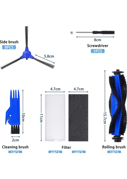 Yedek Parçalar Ana Fırça Yan Fırça Hepa Filtre Eufy Robovac 11S 15C 30C 35C Elektrikli Süpürge Aksesuarları (Yurt Dışından) fiyatları