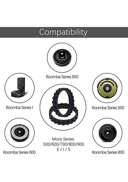 Yedek Ön Tekerlek ve Lastikler Irobot Roomba 500 600 700 800 900 Serisi 860 870 675 880 960 980 Kaymaz Parçalar (Yurt Dışından)