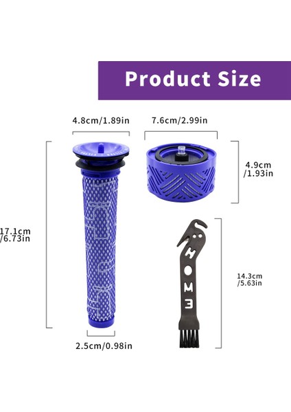 Dyson V6 Elektrikli Süpürge Aksesuarları Için Uyumlu Yedek Parçalar Hepa Filtre Parçayı Değiştirin 966912-03 & 965661-01 (Yurt Dışından) fiyatları