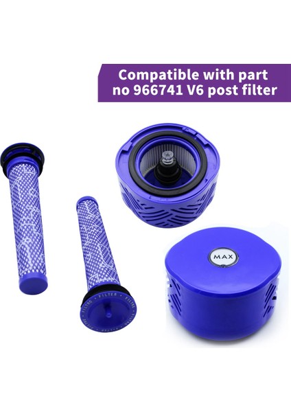 Dyson V6 Elektrikli Süpürge Aksesuarları Için Uyumlu Yedek Parçalar Hepa Filtre Parçayı Değiştirin 966912-03 & 965661-01 (Yurt Dışından) modelleri