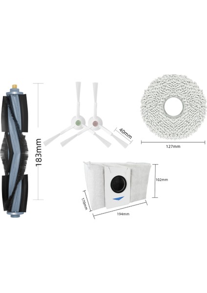 Ecovacs Deebot T20/T20MAX/T20PRO/X1 OMNI/T10 Omni/turbo Robot Süpürge Için Yedek Aksesuarlar Kiti (Yurt Dışından)