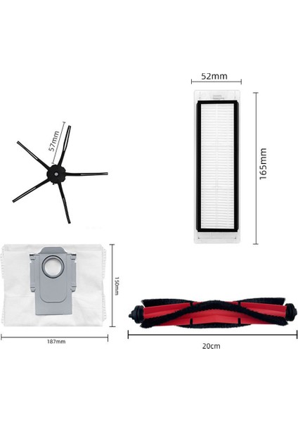 Roborock Q5 Q5+ Robot Süpürge Için Yedek Aksesuarlar Kiti (Yurt Dışından)