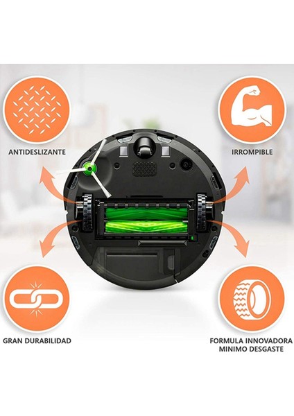 Irobot Roomba Tekerlek Serisi 500, 600,700, 800 ve 900,E5,I7+,S9, 676,980,698 Kaymaz Vakum Aksesuarları Için Lastikler (Yurt Dışından)