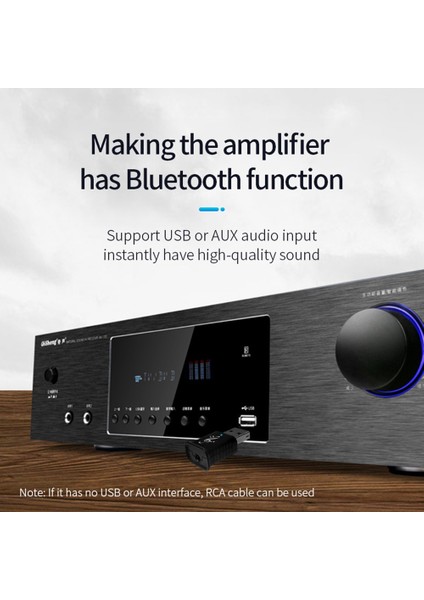 Mini USB Kablosuz Ses Adaptörü 5.0 Ses Alıcısı Stereo Sistem USB 5.0 USB Ses Adaptörü Kablosuz Alıcı (Yurt Dışından)