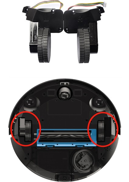 Tekerlek Proscenic 820 820S 820T 830 830T 800T 850P Robotik Süpürge Parçaları Seyahat Tekerlekli Motor Tertibatı (Yurt Dışından)