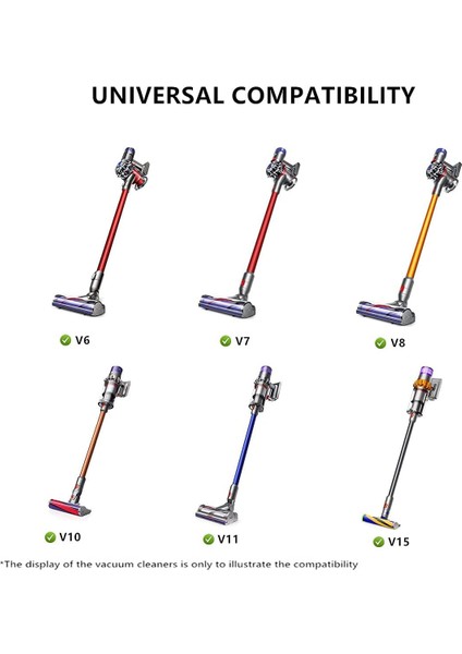 Dyson V15 V11 V10 V8 V7 V6 Elektrikli Süpürge Için Damat Aletleri, Ek Adaptörü ve Tetik Kilidi ile Evcil Hayvan Bakım Aleti (Yurt Dışından)