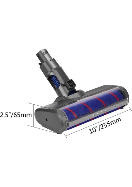 Dysons V6/dc6 Elektrikli Süpürgeler Parçaları Için Kabarık Zemin Kafa Rulo Fırça LED Işıkları ile Dönebilen Fırça Aracı A (Yurt Dışından)