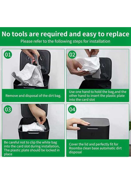 Irobot Roomba I & S & J Serisi Için 6'lı Paket Yeniden Kullanılabilir Vakum Torbaları (Yurt Dışından) indirimleri