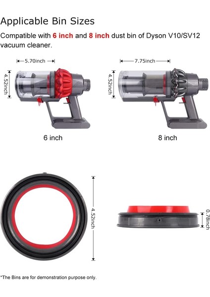 Dyson V10 SV12 Elektrikli Süpürge-Toz Kutusu Üst Sabit Sızdırmazlık Halkası Için (Yurt Dışından)