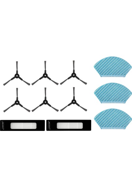 Robotik Süpürge Rulo Fırça Filtre Paspas Bezi Aksesuar Kiti (Yurt Dışından)