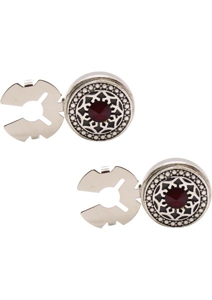 Bordo Taşlı Geçmeli Kol Düğmesi fiyatları