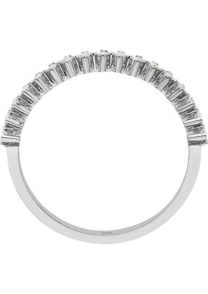 F Renk 0,14 Karat Pırlanta Yarım Tur Yüzük 0423R0194 modelleri