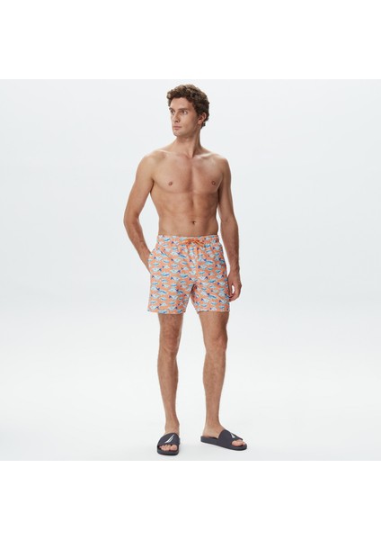 Erkek Pembe Baskılı Deniz Şortu T35512T.62L