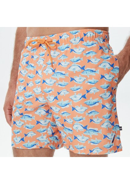 Erkek Pembe Baskılı Deniz Şortu T35512T.62L fırsatları