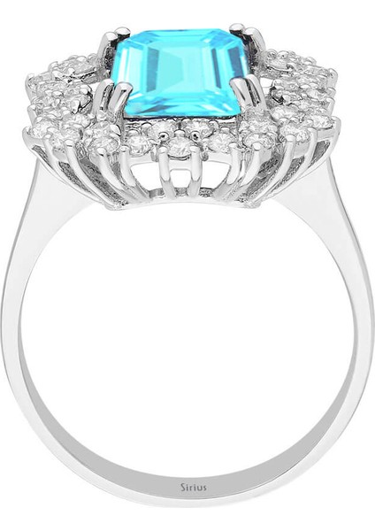 Pırlanta ve Oktagon Kesim Akuamarin Taşlı Yüzük 0423R0196 modelleri