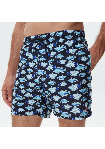 Erkek Lacivert Baskılı Deniz Şortu T35512T.4NV fırsatları