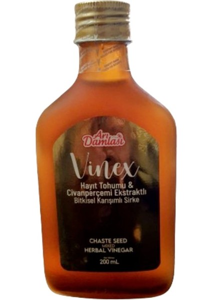 Hayıt Tohumu & Civanperçemi Ekstraktlı Bitkisel Karışımlı Sirke 200 ml