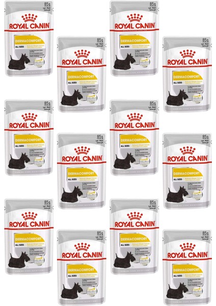 12 Adet Royal Canin Dermacomfort Loaf Köpek Yaş Maması 85 gr