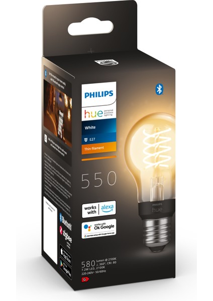Huew 7W A60 Filament Ampul E27 Sarı Işık modelleri