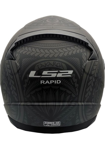 Rapıd Takaroa Mat Siyah Kask