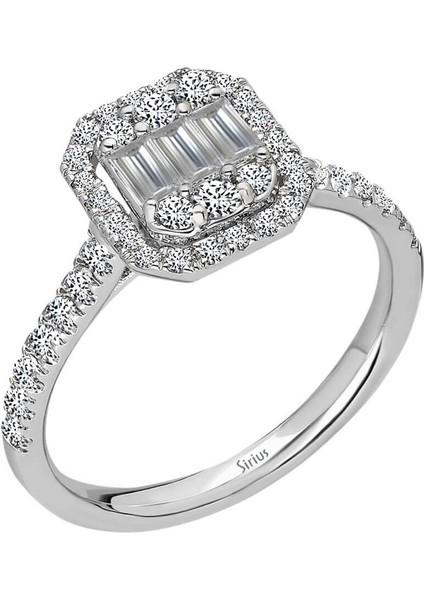 F Renk 0,70 Karat Baget Pırlanta Yüzük 0423R0199