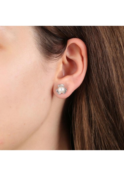 Inci Yoncası Flowers Gümüş Küpe