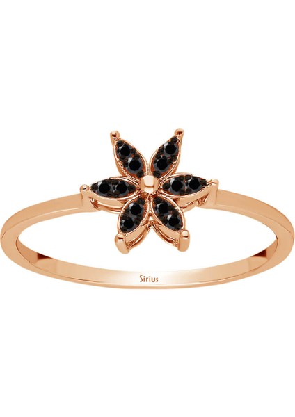 Siyah Pırlanta Taşlı Çiğdem Çiçeği Yüzük 0423R0201 fiyatları