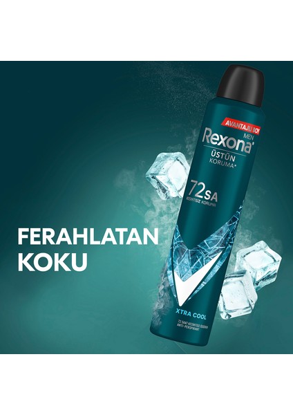 Men Erkek Sprey Deodorant Xtra Cool 72 Saat Kesintisiz Üstün Koruma 200 ml