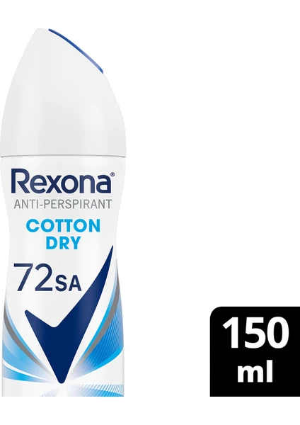 Kadın Sprey Deodorant Cotton Dry 72 Saat Kesintisiz Üstün Koruma 150 ml