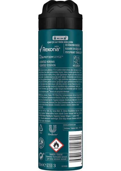 Men Erkek Sprey Deodorant Kömür Detox 72 Saat Kesintisiz Üstün Koruma 150 ml