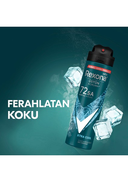 Men Erkek Sprey Deodorant Xtra Cool 72 Saat Kesintisiz Üstün Koruma 150 ml