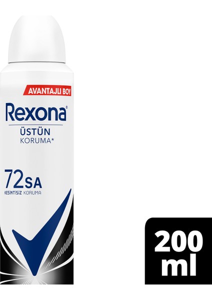 Kadın Sprey Deodorant Invisible Beyaz İz Sarı Leke Karşıtı 72 Saat Kesintisiz Üstün Koruma 200 ml