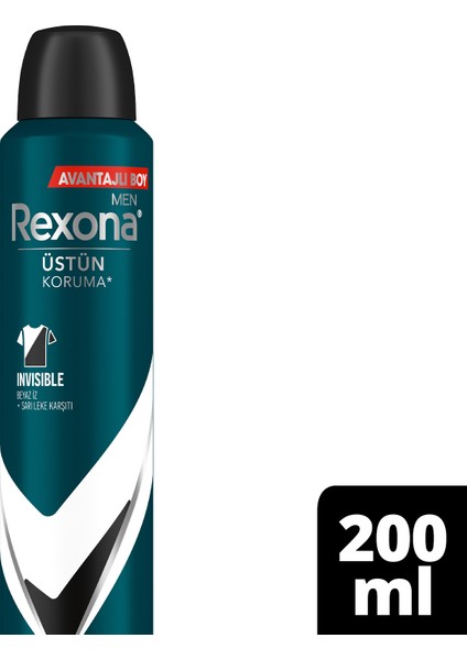 Men Erkek Sprey Deodorant Invisible Black & White 72 Saat Kesintisiz Üstün Koruma 200 ml