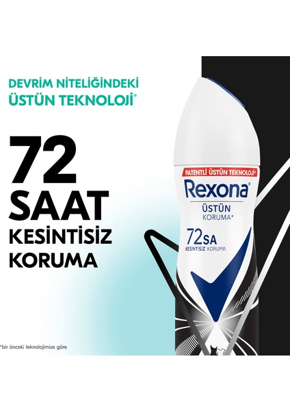 Kadın Sprey Deodorant Invisible Beyaz İz Sarı Leke Karşıtı 72 Saat Kesintisiz Üstün Koruma 150 ml