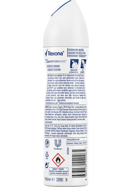 Kadın Sprey Deodorant Invisible Beyaz İz Sarı Leke Karşıtı 72 Saat Kesintisiz Üstün Koruma 150 ml