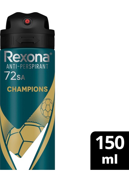 Men Erkek Sprey Deodorant Champions 72 Saat Kesintisiz Üstün Koruma 150 ml