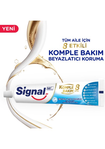 Komple Bakım 8 Diş Macunu Çürük Ferah Nefes İçin Ağız Bakım 75 ml