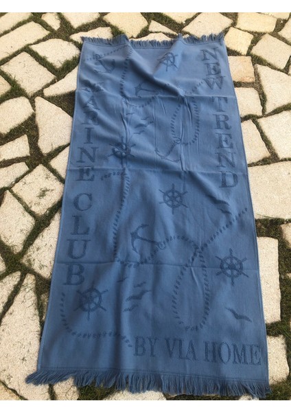 Plaj Havlusu Jakarlı 70 x 140 cm Mavi fiyatları