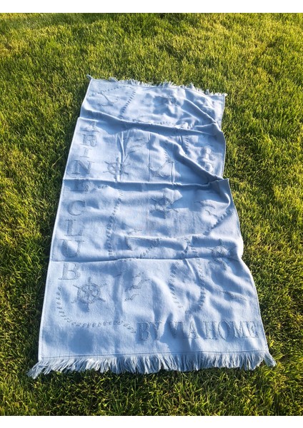Plaj Havlusu Jakarlı 70 x 140 cm Mavi modelleri